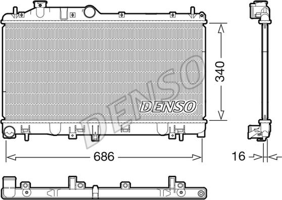 Denso DRM36025 - Radiatore, Raffreddamento motore autozon.pro