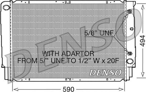 Denso DRM33054 - Radiatore, Raffreddamento motore autozon.pro