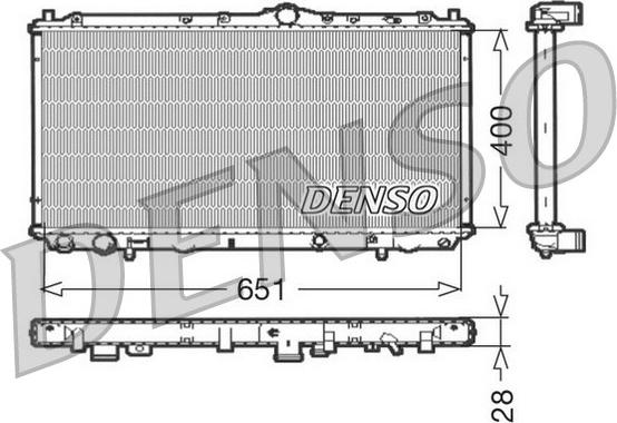 Denso DRM33060 - Radiatore, Raffreddamento motore autozon.pro