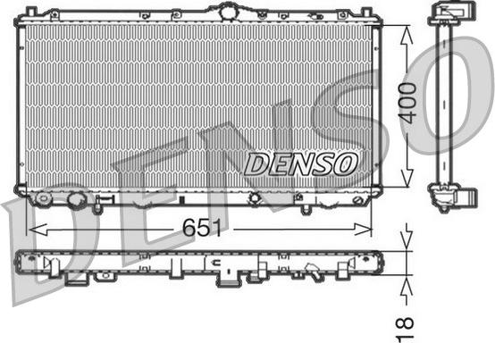 Denso DRM33061 - Radiatore, Raffreddamento motore autozon.pro