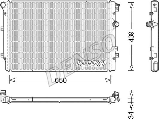 Denso DRM32046 - Radiatore, Raffreddamento motore autozon.pro