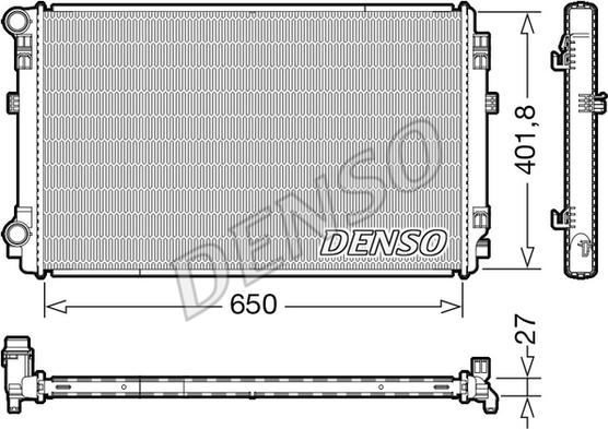 Denso DRM32048 - Radiatore, Raffreddamento motore autozon.pro