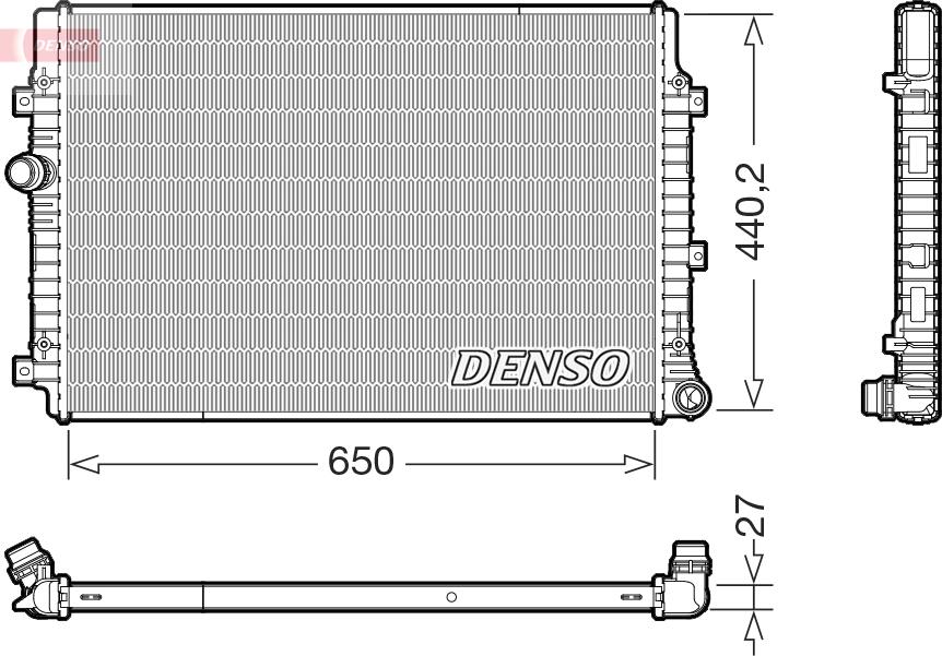 Denso DRM32059 - Radiatore, Raffreddamento motore autozon.pro