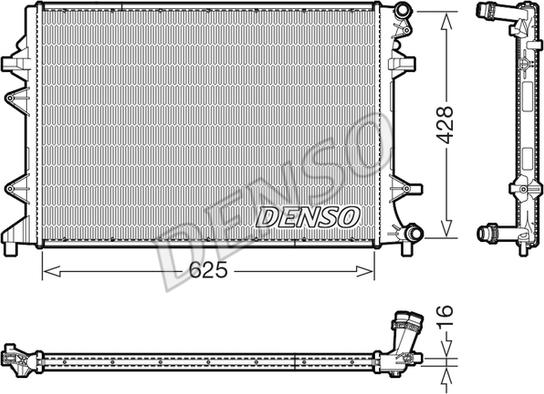 Denso DRM32054 - Radiatore, Raffreddamento motore autozon.pro