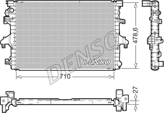 Denso DRM32055 - Radiatore, Raffreddamento motore autozon.pro