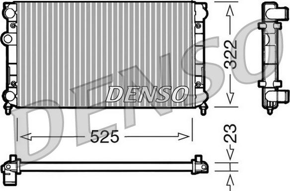 Denso DRM32005 - Radiatore, Raffreddamento motore autozon.pro