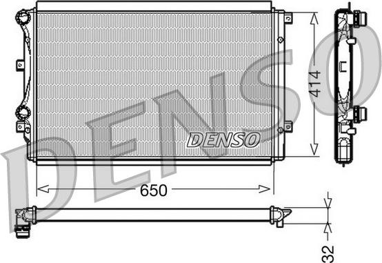 Denso DRM32015 - Radiatore, Raffreddamento motore autozon.pro