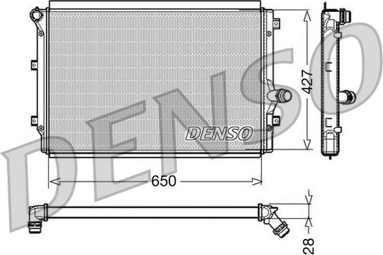 Denso DRM32017 - Radiatore, Raffreddamento motore autozon.pro