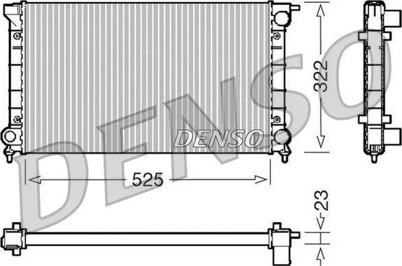 Denso DRM32024 - Radiatore, Raffreddamento motore autozon.pro