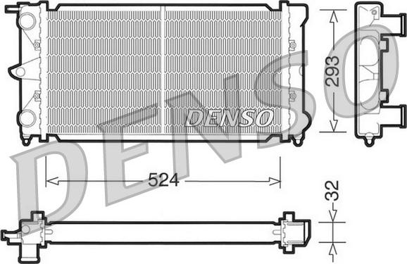 Denso DRM32020 - Radiatore, Raffreddamento motore autozon.pro