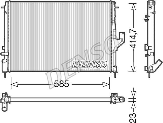 Denso DRM37001 - Radiatore, Raffreddamento motore autozon.pro