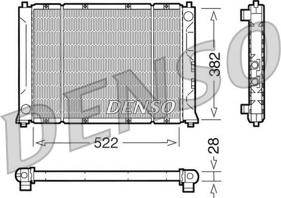 Denso DRM24005 - Radiatore, Raffreddamento motore autozon.pro