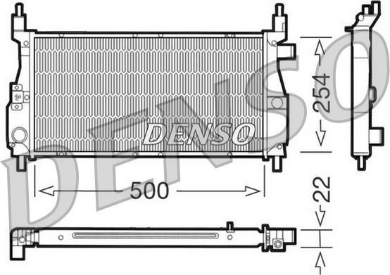 Denso DRM24003 - Radiatore, Raffreddamento motore autozon.pro