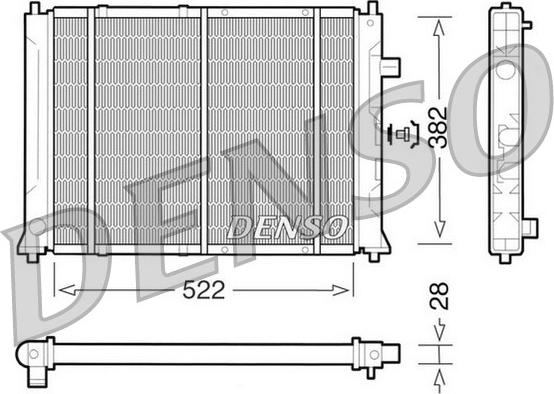 Denso DRM24014 - Radiatore, Raffreddamento motore autozon.pro