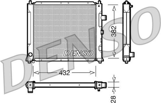 Denso DRM24013 - Radiatore, Raffreddamento motore autozon.pro