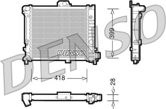 Denso DRM25004 - Radiatore, Raffreddamento motore autozon.pro