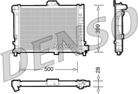 Denso DRM25005 - Radiatore, Raffreddamento motore autozon.pro