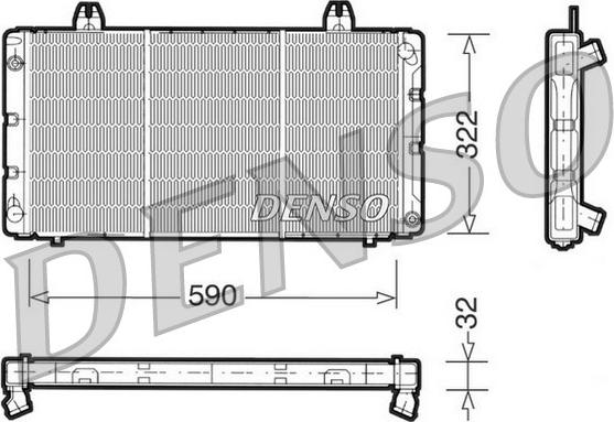 Denso DRM25001 - Radiatore, Raffreddamento motore autozon.pro