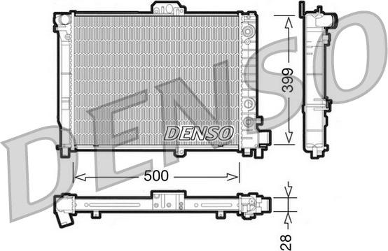 Denso DRM25008 - Radiatore, Raffreddamento motore autozon.pro