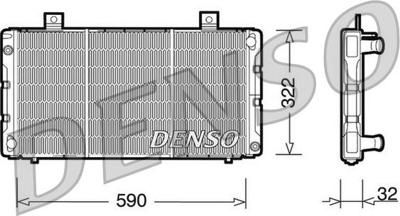 Denso DRM25003 - Radiatore, Raffreddamento motore autozon.pro