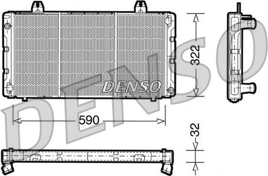 Denso DRM25002 - Radiatore, Raffreddamento motore autozon.pro