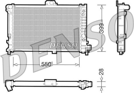 Denso DRM25007 - Radiatore, Raffreddamento motore autozon.pro