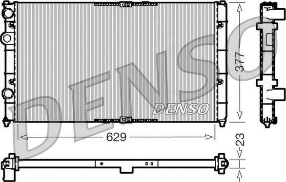 Denso DRM26040 - Radiatore, Raffreddamento motore autozon.pro