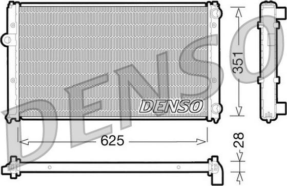 Denso DRM26001 - Radiatore, Raffreddamento motore autozon.pro