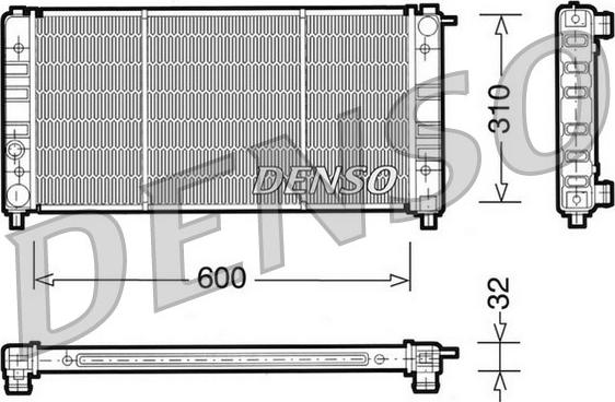 Denso DRM26002 - Radiatore, Raffreddamento motore autozon.pro