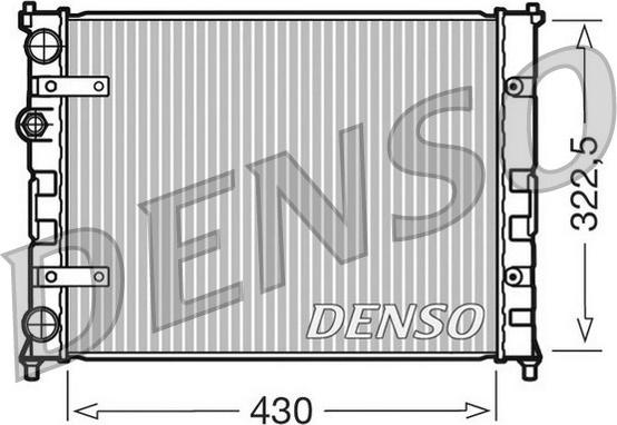 Denso DRM26007 - Radiatore, Raffreddamento motore autozon.pro