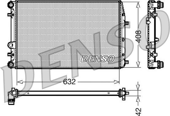 Denso DRM26011 - Radiatore, Raffreddamento motore autozon.pro