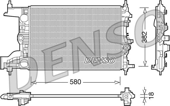 Denso DRM20094 - Radiatore, Raffreddamento motore autozon.pro