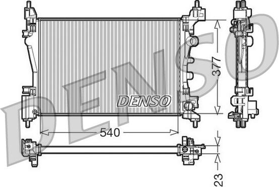 Denso DRM20095 - Radiatore, Raffreddamento motore autozon.pro