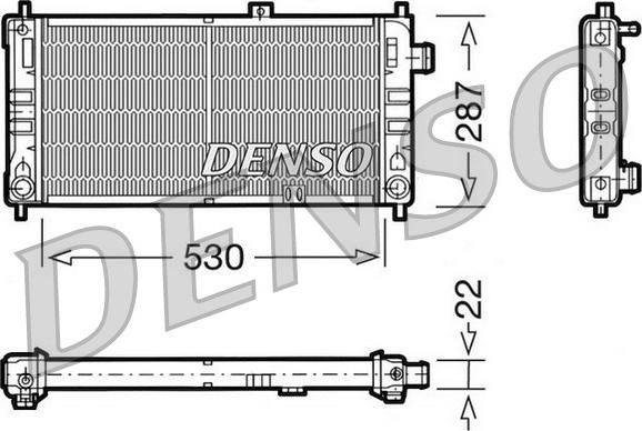 Denso DRM20062 - Radiatore, Raffreddamento motore autozon.pro