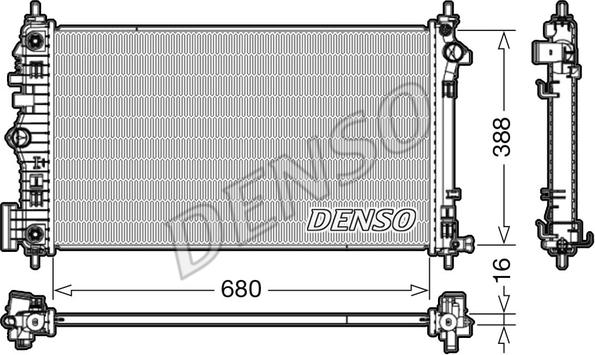 Denso DRM20007 - Radiatore, Raffreddamento motore autozon.pro