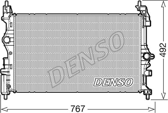 Denso DRM20019 - Radiatore, Raffreddamento motore autozon.pro