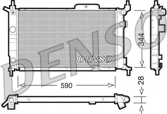 Denso DRM20015 - Radiatore, Raffreddamento motore autozon.pro