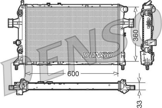 Denso DRM20017 - Radiatore, Raffreddamento motore autozon.pro