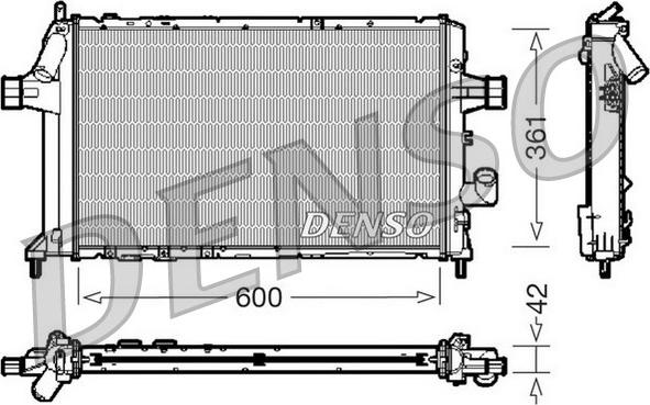 Denso DRM20085 - Radiatore, Raffreddamento motore autozon.pro