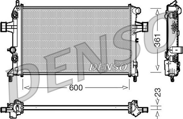 Denso DRM20086 - Radiatore, Raffreddamento motore autozon.pro