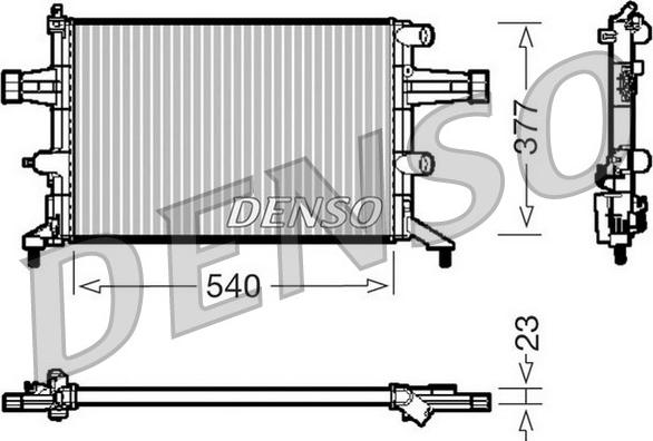 Denso DRM20080 - Radiatore, Raffreddamento motore autozon.pro