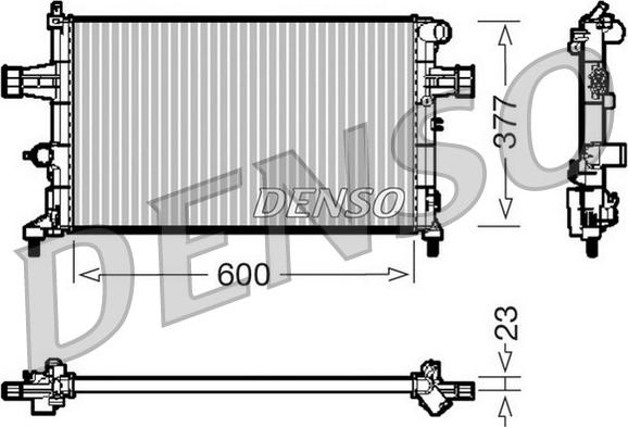 Denso DRM20083 - Radiatore, Raffreddamento motore autozon.pro