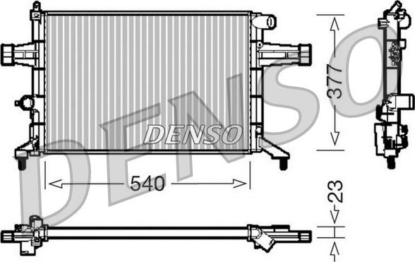 Denso DRM20082 - Radiatore, Raffreddamento motore autozon.pro