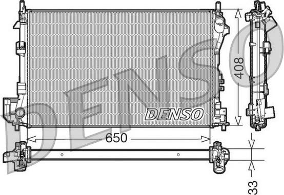 Denso DRM20087 - Radiatore, Raffreddamento motore autozon.pro