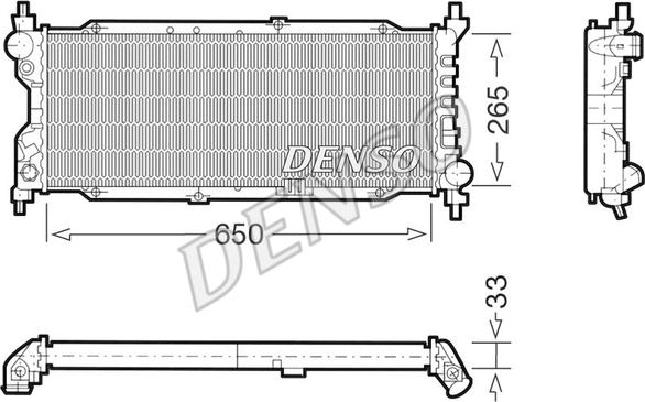 Denso DRM20036 - Radiatore, Raffreddamento motore autozon.pro