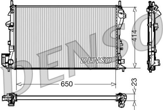 Denso DRM20028 - Radiatore, Raffreddamento motore autozon.pro