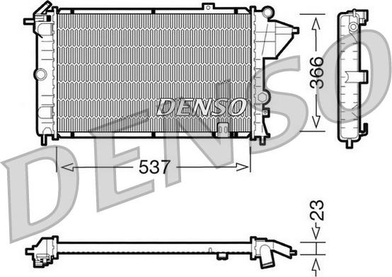 Denso DRM20023 - Radiatore, Raffreddamento motore autozon.pro