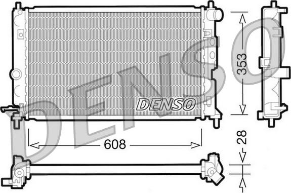 Denso DRM20027 - Radiatore, Raffreddamento motore autozon.pro