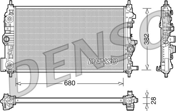 Denso DRM20079 - Radiatore, Raffreddamento motore autozon.pro