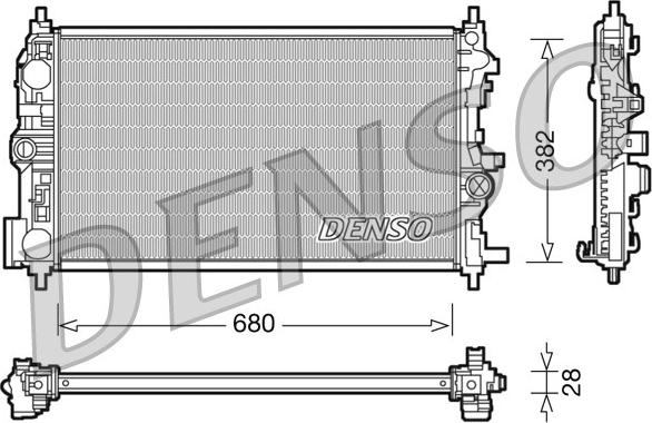 Denso DRM20078 - Radiatore, Raffreddamento motore autozon.pro